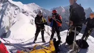 Climbing Ice wall of Island Peak 2014