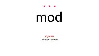 How to pronounce mod - Vocab Today