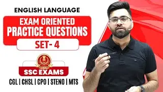 (Set-4) Exam Oriented Practice Questions | English For SSC CGL, CHSL, CPO, MTS | Tarun Grover
