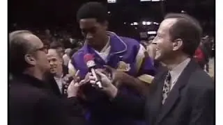 Kobe Bryant teaches the shamgod to Tim Duncan all star game 1998