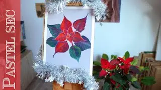 Pas à pas pastel sec - Poinsettia