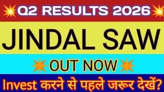 Jindal Saw Q2 Results 2025 🔴 Jindal Saw Results 🔴 Jindal Saw Share Latest News 🔴 Jindal Saw Share