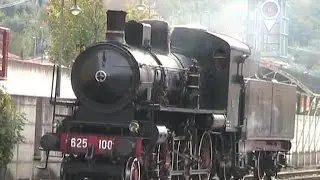 In cabina loco a vapore 625 100 in Franciacorta e Torbiere