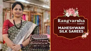 Printed Maheshwari Sarees - Rangvarsha - Bagru, Ajrak and traditional print soft sarees