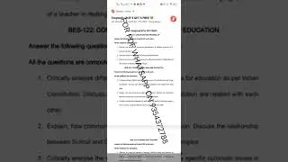 B.ED-BES 122 ENGLISH MEDIUM SOLVED ASSIGNMENT 2021 | FOR PDF WHATSAPP ON 9354372788