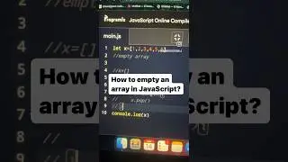 How to empty an array in 