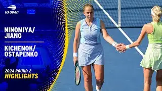 Makoto Ninomiya Xinyu Jiang vs. Lyudmyla Kichenok Jelena Ostapenko Highlights | 2024 US Open Round 2