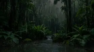 Calming Rain & Distant Thunder 🌧 Black Screen Sleep Aid for Stress Relief