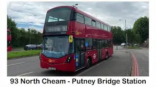93 North Cheam to Putney Bridge Station