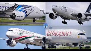 Egyptair Pakistan Ethiopian Bangladesh Airlines Compilation 2025
