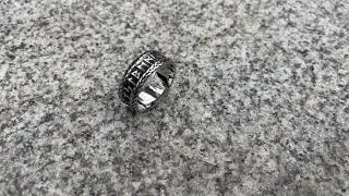 Viking runen ring 304 roestvrij staal hoog gepolijst binnen Viking sieraden knoopwerk ring