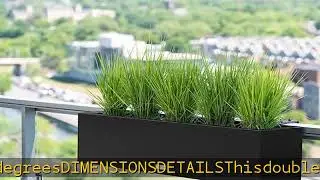 Veradek Block Series Railing Planter - Rectangular Flower Box for Outdoor Balcony/Fence | Durable A