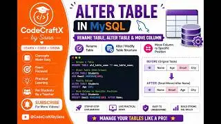 ALTER TABLE in MySQL | Rename Table, Modify Table & Move Columns | SQL Tutorial