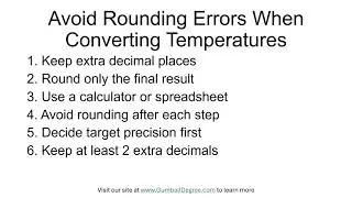 How avoid rounding errors converting extreme temperatures?