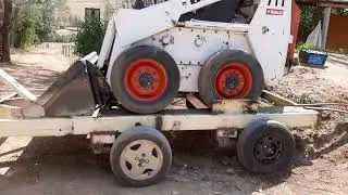 MB1313 caçamba com carreta dois eixos prancha para bob cat