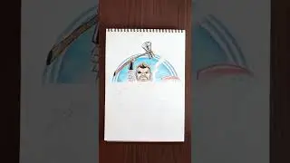 i Draw Cartoon Thor Like a Printer✍ ||How To Draw Thor ❤ #shorts #marvel