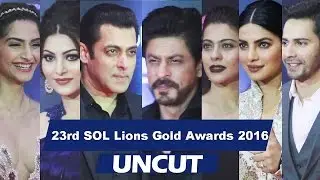 Aishwarya Rai, Tiger Shroff, Govinda during 23rd SOL Lions Gold Awards 2016 - FULL HD RED CARPET