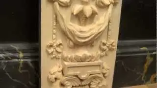 Carving a Renaissance style grotesque pattern