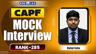 UPSC CAPF ASSISTANT COMMANDANTS 2024 Result | Rank 285 Rahul Sahu Mock Interview in Hindi | CAPF