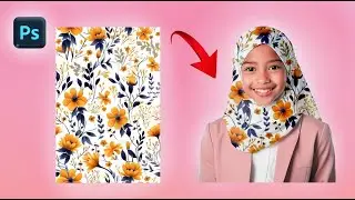 Photoshop Mockup Tutorial: Hijab Design with Texture & Details (Step by Step)