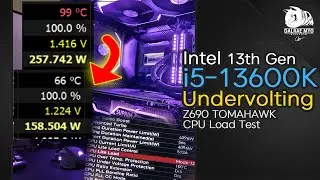 Intel i5 13-го поколения (13600K) с пониженным напряжением | MSI Z690 &mdash; лёгкая загрузка процессора