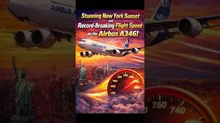 Stunning New York Sunset and Record-Breaking Flight Speed on the Airbus A346! Part 3#shorts#aviation