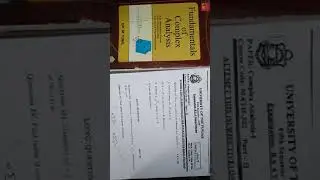 Past paper Complex Analysis-I, 2019 (Part-2), Bs Mathematics 5th Semester