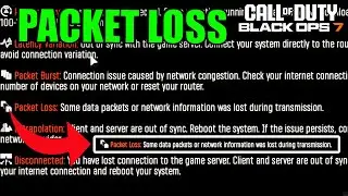 COD BLACK OPS 7 PACKET LOSS ISSUE FIX - Call of Duty BO7 Packets Guide & Tutorial Solution