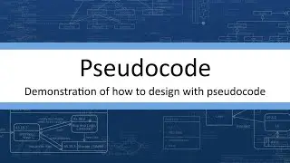Pseudocode - Demonstration of designing a function