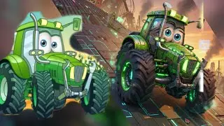 Cars and mini tractor ￼ kids video kids car video  ￼jcb and track ￼jcb ￼#jcb #cartoon 