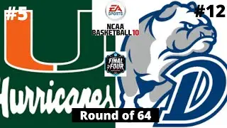 #5 Miami vs #12 Drake - NCAA Basketball 10 Simulation!