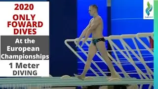 2020 Mens 1 Meter Diving Front Dives - European Diving Championships