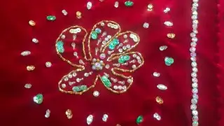 Muse work on valvet kurti beaded embroidery Part 1 