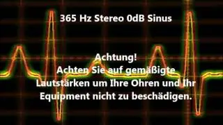 365 Hz Sinus Ton Test 0dB Stereo Piepton Wave Ton
