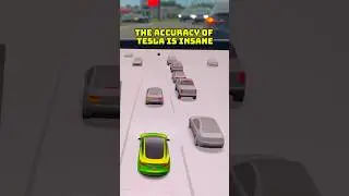 Tesla can precisely detect turn signals of other cars 🚘 #tesla #fsd #teslamodel3 #fyp #tsla #evcar