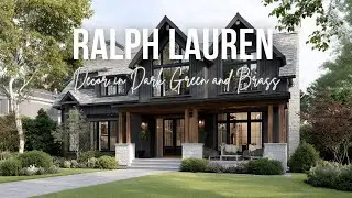Ralph Lauren Inspired Decor in Dark Green and Brass with Heritage American Style