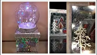 Dollar Tree Christmas DIY Red Truck Lighted Wall Decor | Lighted Globe