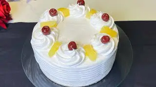 Pineapple Cake Recipe | Step By Step Bakery Method 