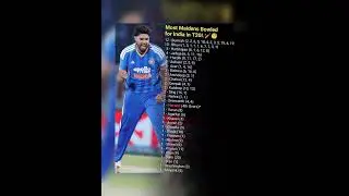 Most Maidens Bowled for India in T20I cricket. 🏏🔥#harshitrana #indvsnz2026 #jaspritbumrah #cricket#