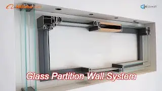 new modern customized demountable glass partition soundproof office partition glass&ensp;wall