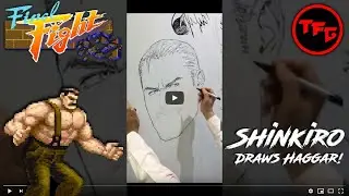 Shinkiro Draws Mike Haggar at Capcom x Tezuka characters exhibition (Oct. 23, 2020)