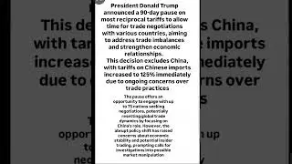 #trumpTariffPause #tariffimpact #90daytariffpause #marketrecovery #trumppolicy #trumppolitics
