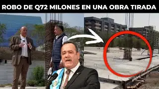 ORLANDO BLANCO Y JAIRO FLORES MUESTRAN UN MONUMENTO A LA CORRUPCI&Oacute;N QUE DEJO GIAMMATTEI, GUATEMALA