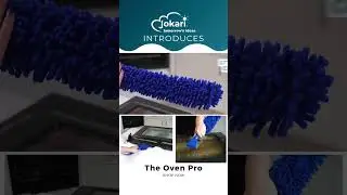 Dual Sided Oven Door Cleaning Gadget has Microfiber Scrubber and Hard Scraper for Deep Cleaning