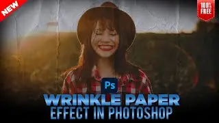 Wrinkle Crumpled Paper Effect in Photoshop | Photoshop Tutorial | photoshop paper texture overlay