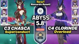 C3 Chasca Superconduct & C4 Clorinde Overload | New Spiral Abyss 5.8 | Genshin Impact