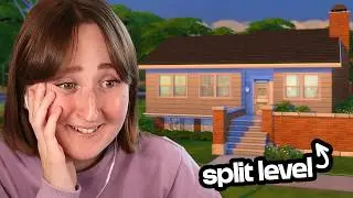 Building a SPLIT LEVEL house in The Sims 4!