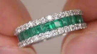 Estate Jewelry Auction On eBay Genuine Emerald & Diamond Ring