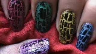 How to use crackle nail polish ? * Crack Nails Tutorial *
