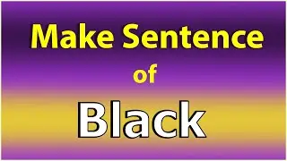 Make Sentence of Black. Black in a Sentence. Black use in Sentence. Black ka Sentence.